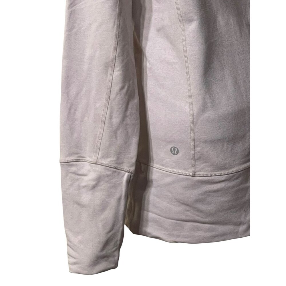 Lululemon Womens Full-Zip Jacket Size 6 Light  Grayish beige color. With Thumbho - Picture 16 of 16